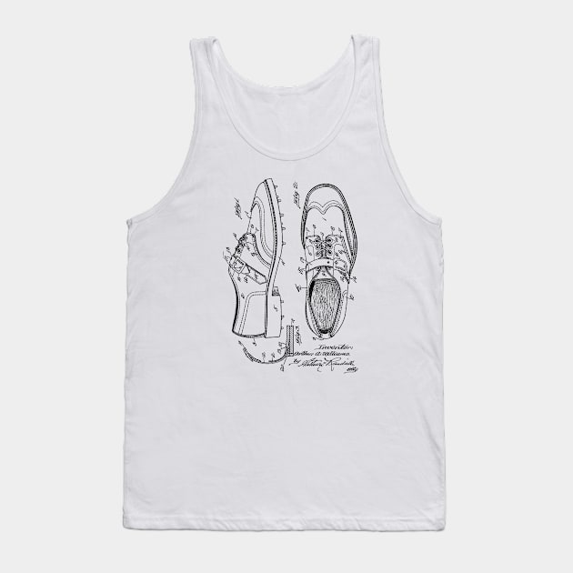 Shoe Vintage Patent Hand Drawing Tank Top by TheYoungDesigns